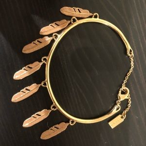 Coach Gold Feather Bracelet